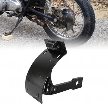 Add White Lights Black Motorcycle Cured Vertical Side Mount Licese Plate with Li