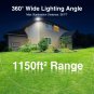 55W LED Flood Lights Outdoor Waterproof IP65, 5 Heads Exterior Security Lights w