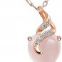 Heart Shaped Pendant Necklace for Women'S Gift - Rose Gold Heart Shaped Pink Cry