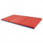 Premium Folding Rest Mat, 3-Section, 1In, Classroom Furniture, Blue/Red