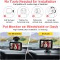 Baby Car Camera, 4.3'' 1080P Night Vision Car Baby Monitor with Camera 5 Mins Ea