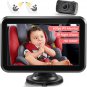Baby Car Camera, 4.3'' 1080P Night Vision Car Baby Monitor with Camera 5 Mins Ea