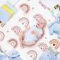 Boho Rainbow Portable Baby Play Mat, 43 X 43 Inch Washable Foldable Crawling Mat