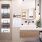 Towel Rack for Bathroom, Set of 3 Wall Mounted Towel Rack with Wooden Shelf, Tow