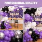 100Pcs EASY DIY â Purple and Black White Balloons Garland & Arch Kit â Small and