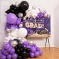 100Pcs EASY DIY â Purple and Black White Balloons Garland & Arch Kit â Small and