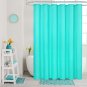Teal Blue Fabric Shower Curtain Liner, Turquoise Shower Curtain or Liner with Pl