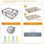 Baby Playpen with Mat, Large Baby Play Yard for Toddler, Bpa-Free, Non-Toxic, Sa