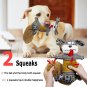 Squeaky Dog Toys Tough Durable Stuffed Plush Dog Toys with 2 Squeakers and Crink