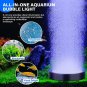 Aquarium Air Bubble Light, LED Fish Tank Bubbler Stone Disk with 11 Super Bright