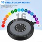 Aquarium Air Bubble Light, LED Fish Tank Bubbler Stone Disk with 11 Super Bright