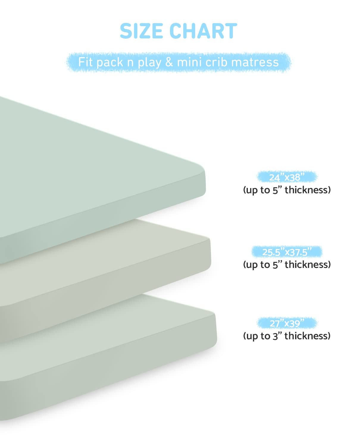 Pack N Play Sheets Fitted for Pack and Play Mattress and Mini Cribs