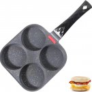 4-Cup Nonstick Egg Frying Pan, Egg Pan for Breakfast, Egg Burgers, Vegetable Pat