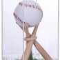 Acrylic Baseball Case for Display, Baseball Holder Box with Mini Wooden Bat Stan