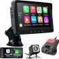 7-Inch Portable Car Stereo with Dash Cam, Apple Carplay and Android Auto Bluetoo