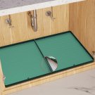 Under Sink Mat, Upgrade 2 PCS Set Interlocking Kitchen Bathroom Cabinet Mats Wat