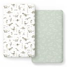 Stretch Ultra Soft Jersey Knit Fitted Crib Sheets Set 2 Pack，Fit All Standard Cr