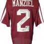 Johnny Manziel Signed Custom Maroon College Football Jersey W/ 3 Inscriptions BA