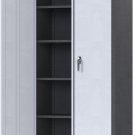 Rolling Metal Storage Cabinet with Doors and Shelves, 71'' Tall Locking Garage C