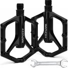 Premium Bike Pedals of 9/16 Inch, Professional Mountain and Road Bike Flat Pedal