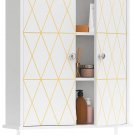 Bathroom Wall Cabinet Storage Cabinet above Toilet, Bathroom Cabinet with Gold D