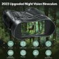 4K Night Vision Goggles, Infrared Night Vision Binoculars for Adults, 3.2'' Larg