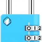 XD35 3-Digit Combination Padlock, Blue, 1-Pack