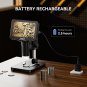 DM5 Coin Microscope 1000X, 5’’ LCD Digital Microscope with LED Light, 1080P Coin