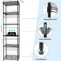 6-Tier Wire Shelving Adjustable Shelves Unit Metal Storage Rack for Laundry Bath