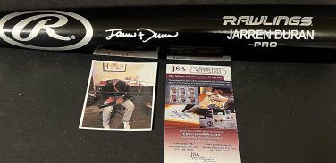 Jarren Duran Boston Red Sox Autographed Signed Black Baseball Bat JSA Witness CO