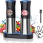 Gravity Electric Salt and Pepper Grinder Set - USB Rechargeable Automatic Pepper