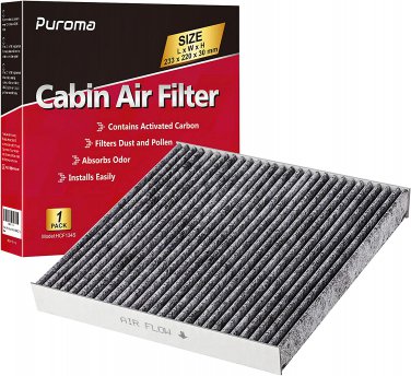 Cabin Air Filter with Activated Carbon, Replacement for CP134, CF10134, Honda &