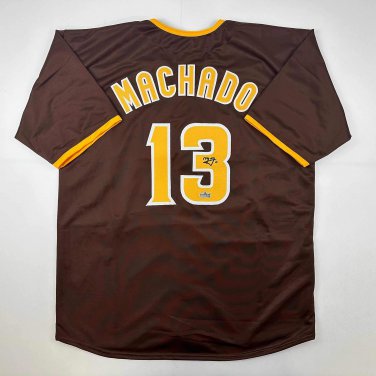 Facsimile Autographed Manny Machado San Diego Brown Reprint Laser Auto Baseball
