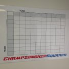 Reusable Super Football 100 Squares Dry Erase Office Pool 24X36