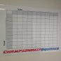 Reusable Super Football 100 Squares Dry Erase Office Pool 24X36