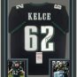 Framed Autographed/Signed Jason Kelce 33X42 Philadelphia Black Football Jersey J