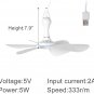USB Mini Small Ceiling Fan Quiet Camping Optional RV Fans Emergency Portable Out