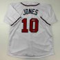 Facsimile Autographed Chipper Jones Atlanta White Reprint Laser Auto Baseball Je