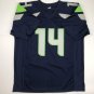 Autographed/Signed DK D.K. Metcalf Seattle Blue Football Jersey JSA COA