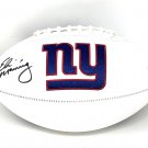 Eli Manning New York Giants Signed Autograph Embroidered Logo Football Side Sig