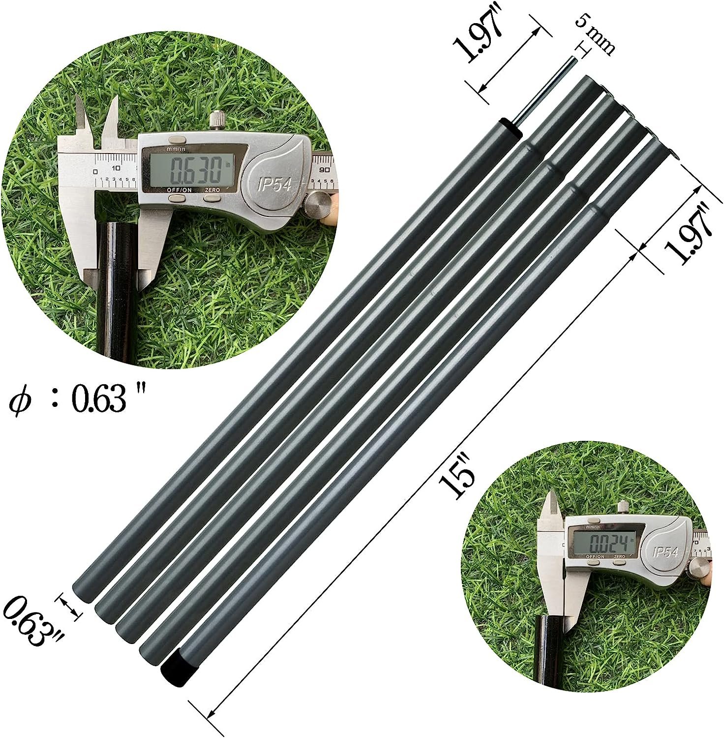 Extendable Pole Green Elephant Tarp Poles Tent Poles Adjustable