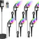 Landscape Lighting, RGB Color Changing Low Voltage Landscape Lights with Transfo