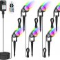 Landscape Lighting, RGB Color Changing Low Voltage Landscape Lights with Transfo
