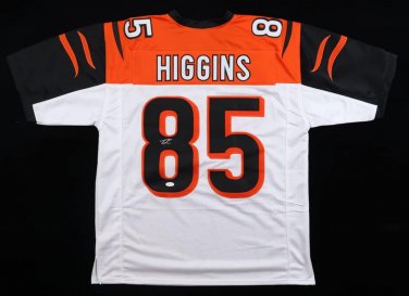 Tee Higgins Cincinnati Bengals Signed Autograph Custom Jersey White JSA Witnesse