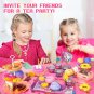 Unicorn Tea Set for Little Girls, Toddler Tea Party Set with Carry Case, Pretend