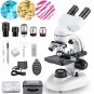 Compound Binocular Microscope,Wf10X and Wf25X Eyepieces,40X-2000X Magnification,