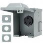 RV Outlet Box 30 Amp, Power Outlet Box with Pre-Drilled Panel, Enclosed Lockable