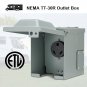 RV Outlet Box 30 Amp, Power Outlet Box with Pre-Drilled Panel, Enclosed Lockable