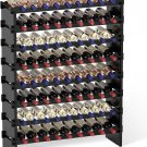 Wine Rack Freestanding Floor - 8 Tiers Wine Bottle Holder 72 Bottle Stackable Wi