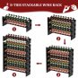 Wine Rack Freestanding Floor - 8 Tiers Wine Bottle Holder 72 Bottle Stackable Wi